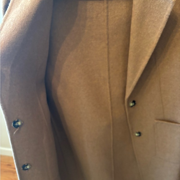 Topshop Camel Overcoat sz 4 - Picture 3 of 5